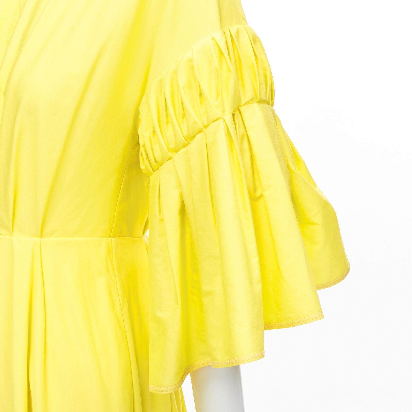 ROKSANDA sunshine yellow cotton origami pleat flared sleeves A-line dress UK6 XS
Reference: AAWC/A00193
Brand: Roksanda
Material: Cotton
Color: Yellow
Pattern: Solid
Closure: Zip
Extra Details: Side side seam pockets
Made in: