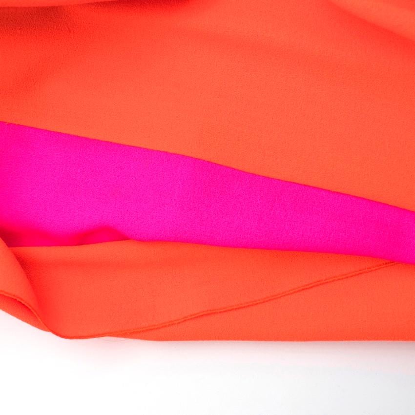 Roksanda fuchsia and orange wool-crepe Gown.

- Wrap-effect front
- Concealed side zip fastening
- Dry clean only
- 100% Wool 

Please note, these items are pre-owned and may show signs of being stored even when unworn and unused. This is reflected