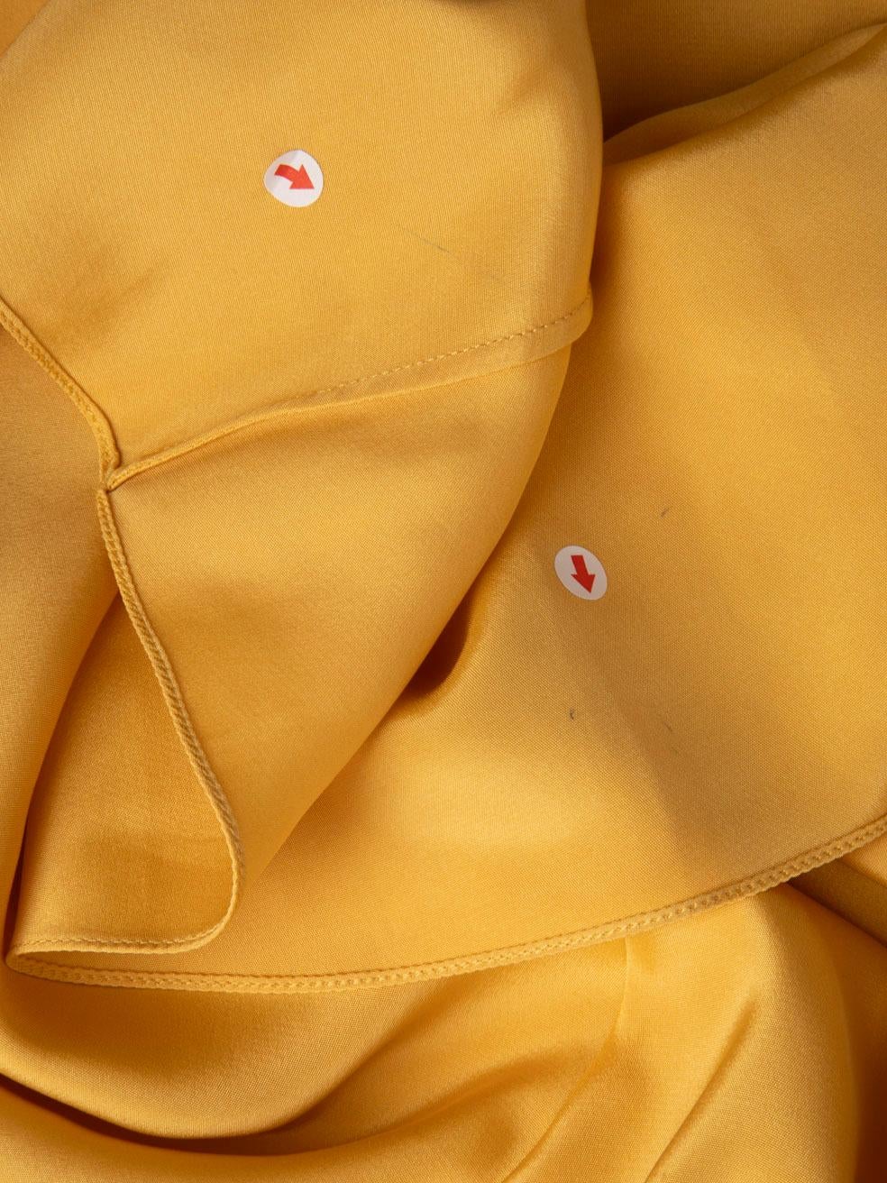 Roksanda Yellow Silk Contrast Trimmed Top Size XS 1