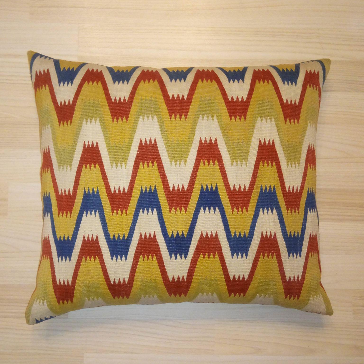 Hand-Woven Rolakan Pillow, Cushion, Sofa Cushion by Selma Giöbel, Sweden, circa 1900 For Sale