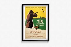 Original 1957 poster announces the Clay pigeon shooting events
