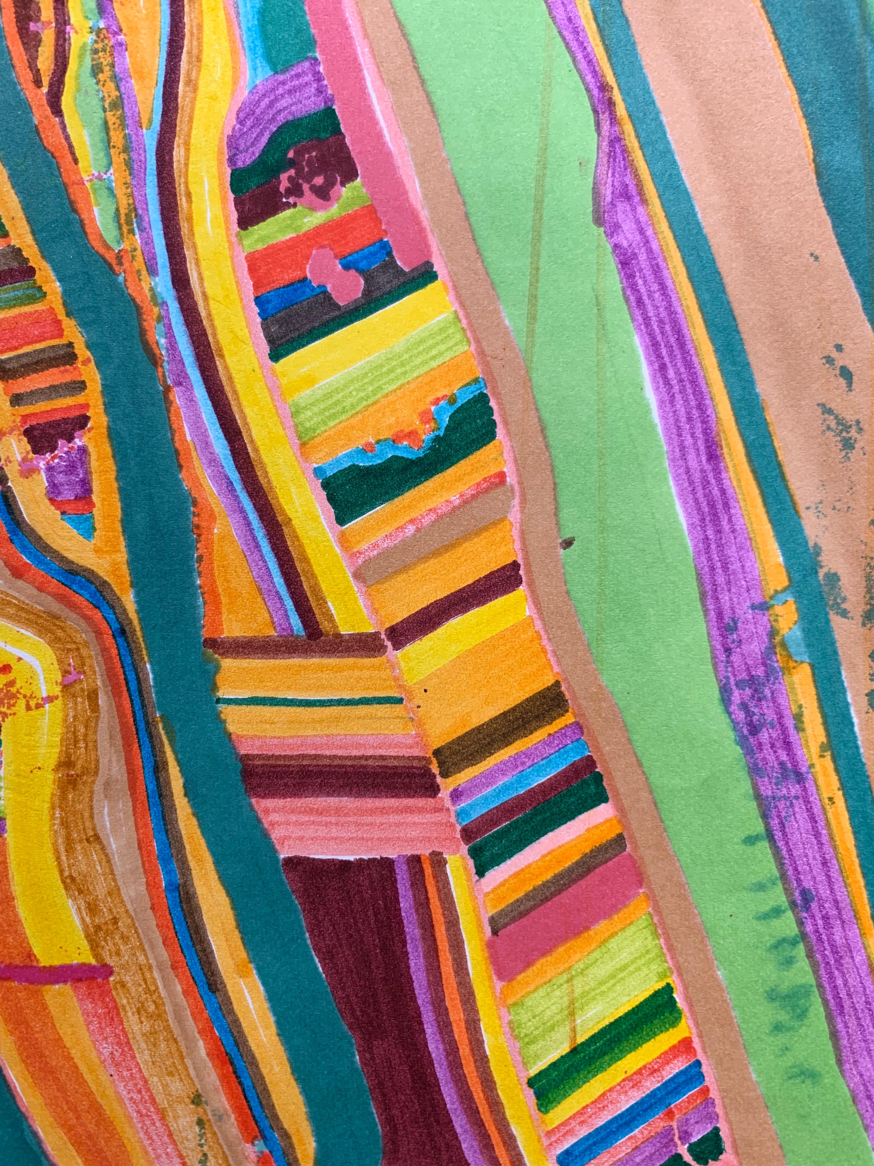 Senza titolo - Abstract Painting Marrone di Roland Ayers