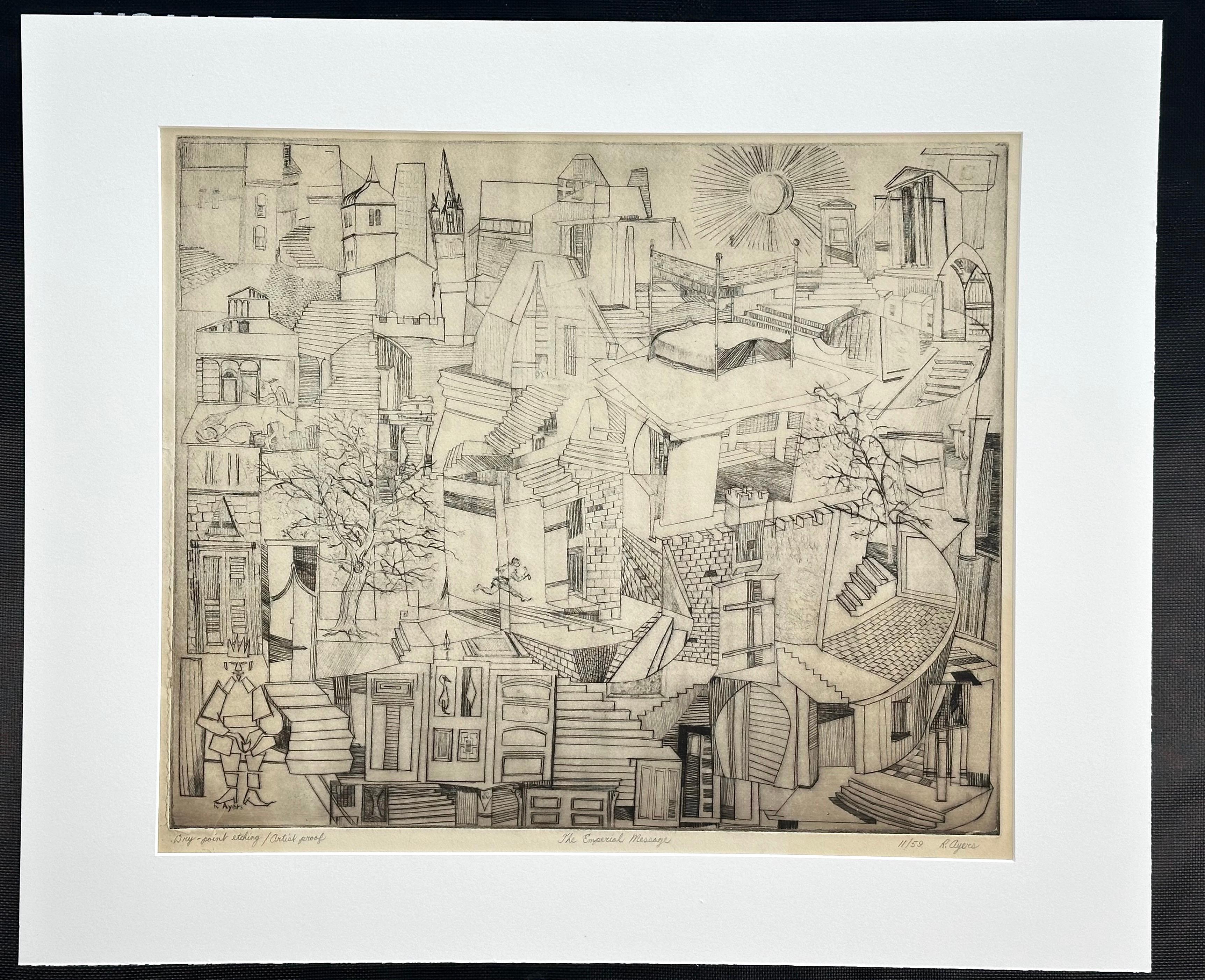 Empirial Message (Artista surrealista nero di Filadelfia) - Print di Roland Ayers