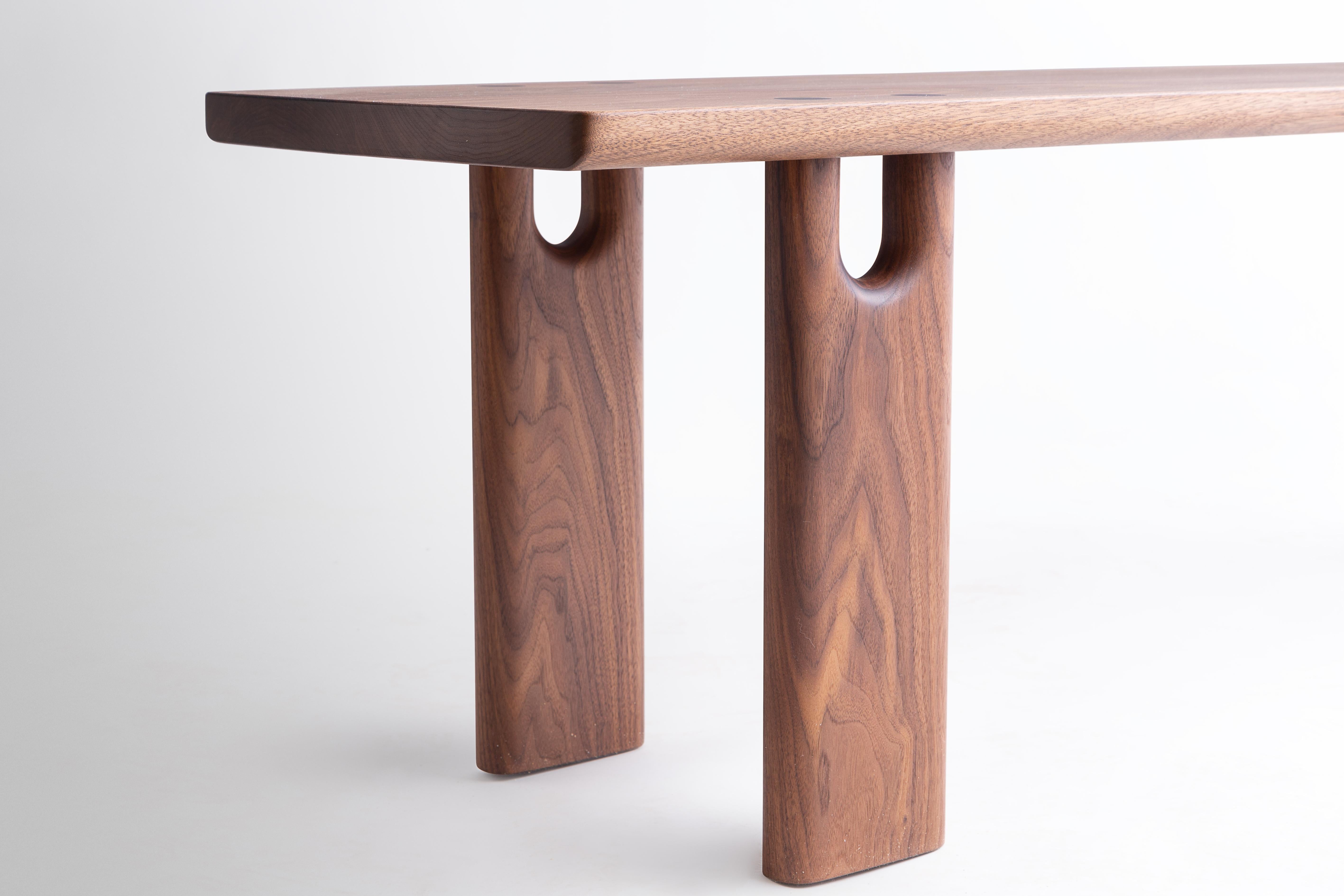 American Roland Bench, Solid Walnut, Customizable For Sale