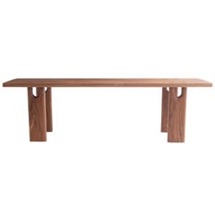 Roland Bench, Solid Walnut, Customizable