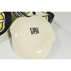 Roland Brice Ceramic Dish, and 8 Plates, Biot, 1950