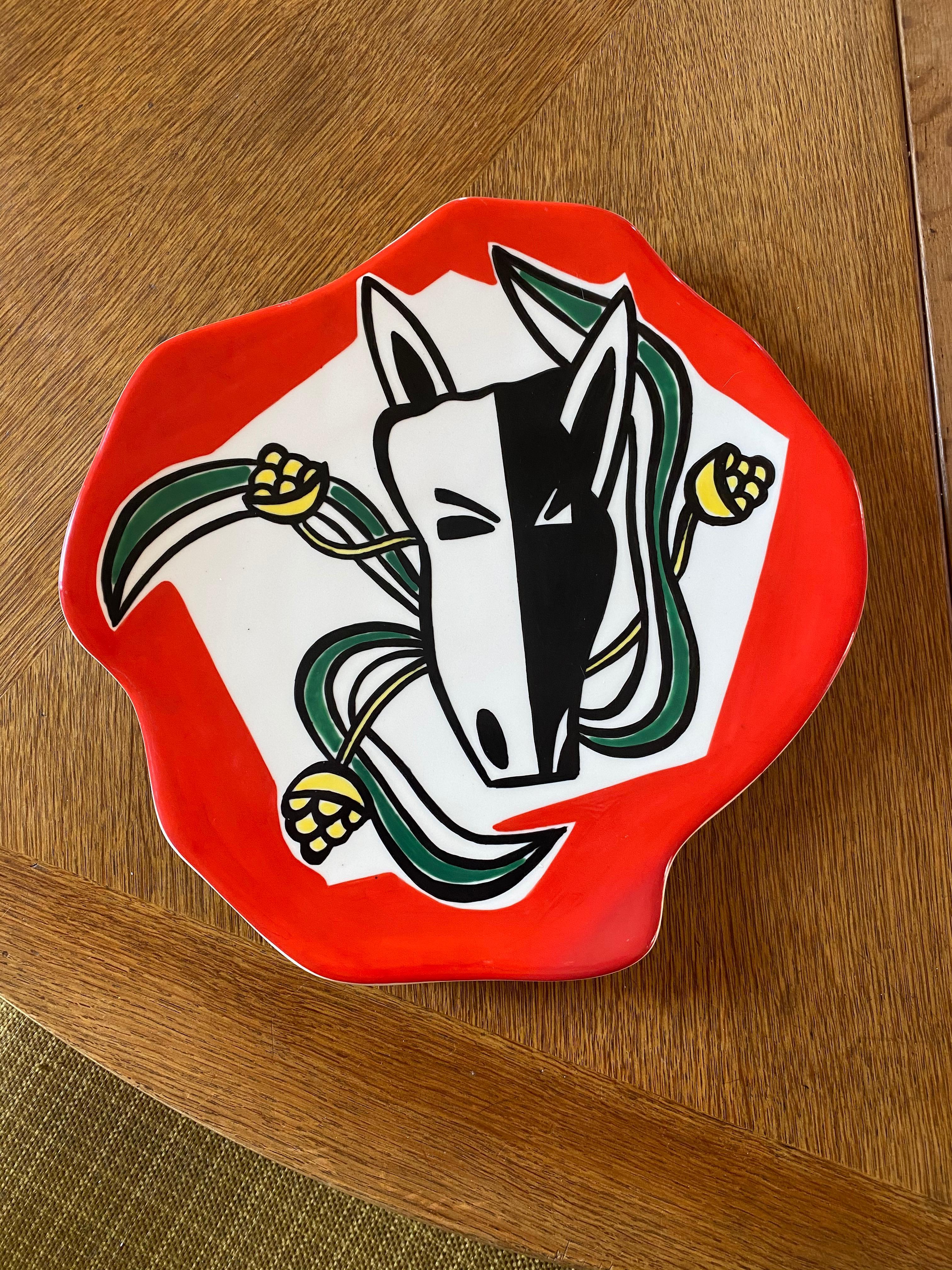 Roland Brice (1911-1989) large ceramic dish, Biot, 1950
Decor painted by Roland Brice, signed and located: 