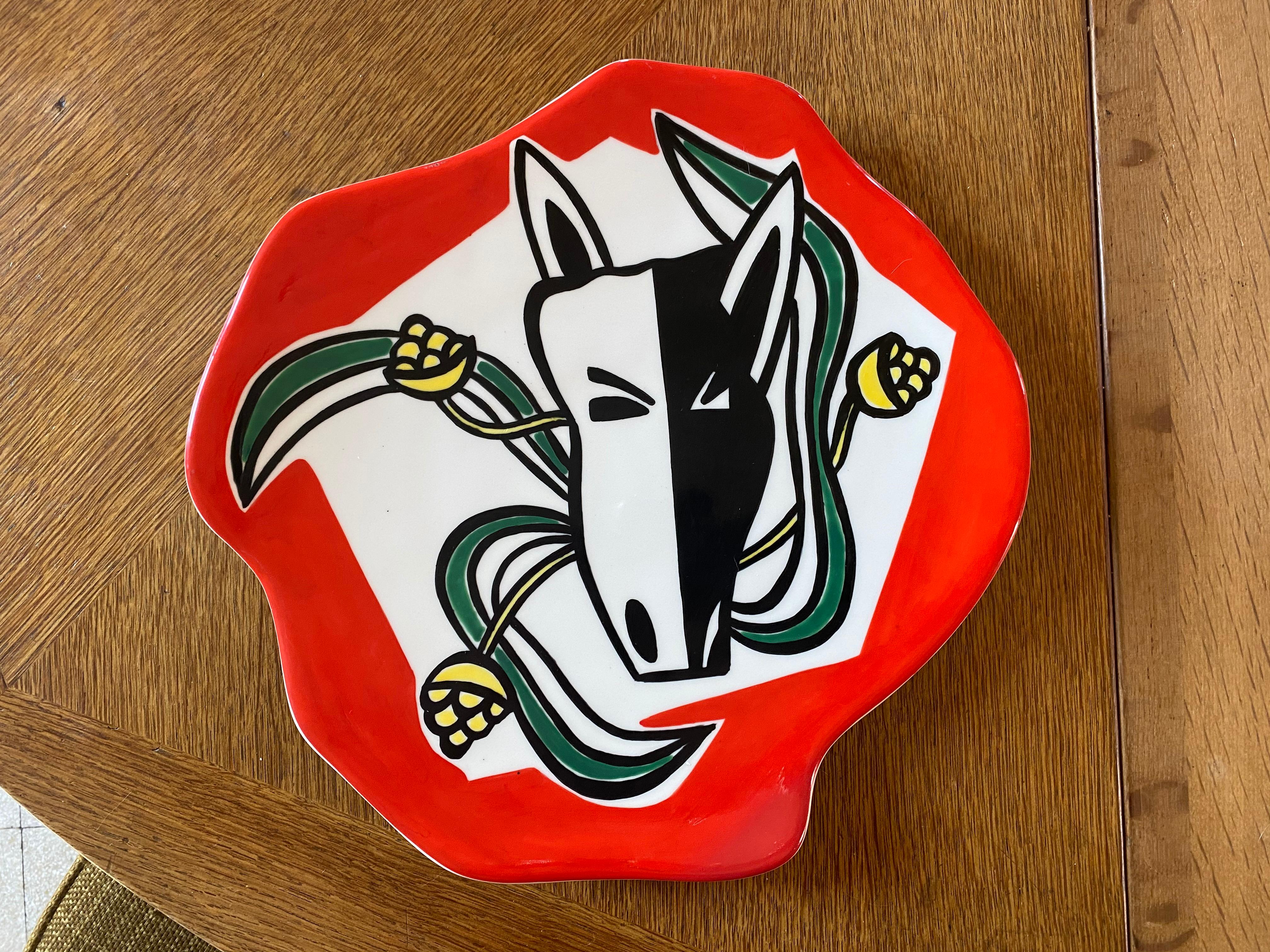 French Roland Brice Large Ceramic Dish, Biot, 1950 For Sale