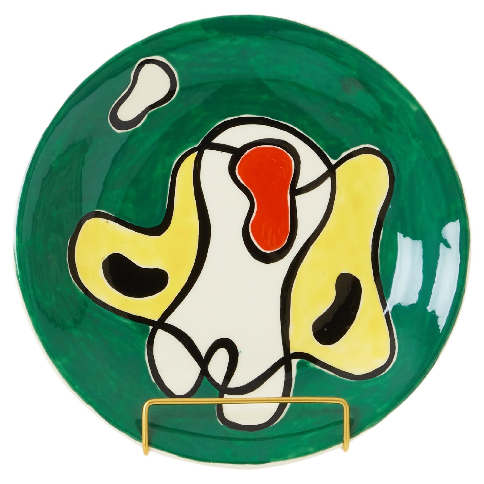 Roland Brice glazed ceramic plate 1950