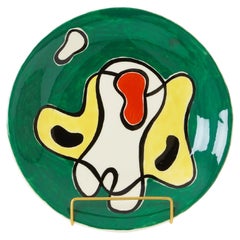 Piatto in ceramica smaltata Roland Brice 1950