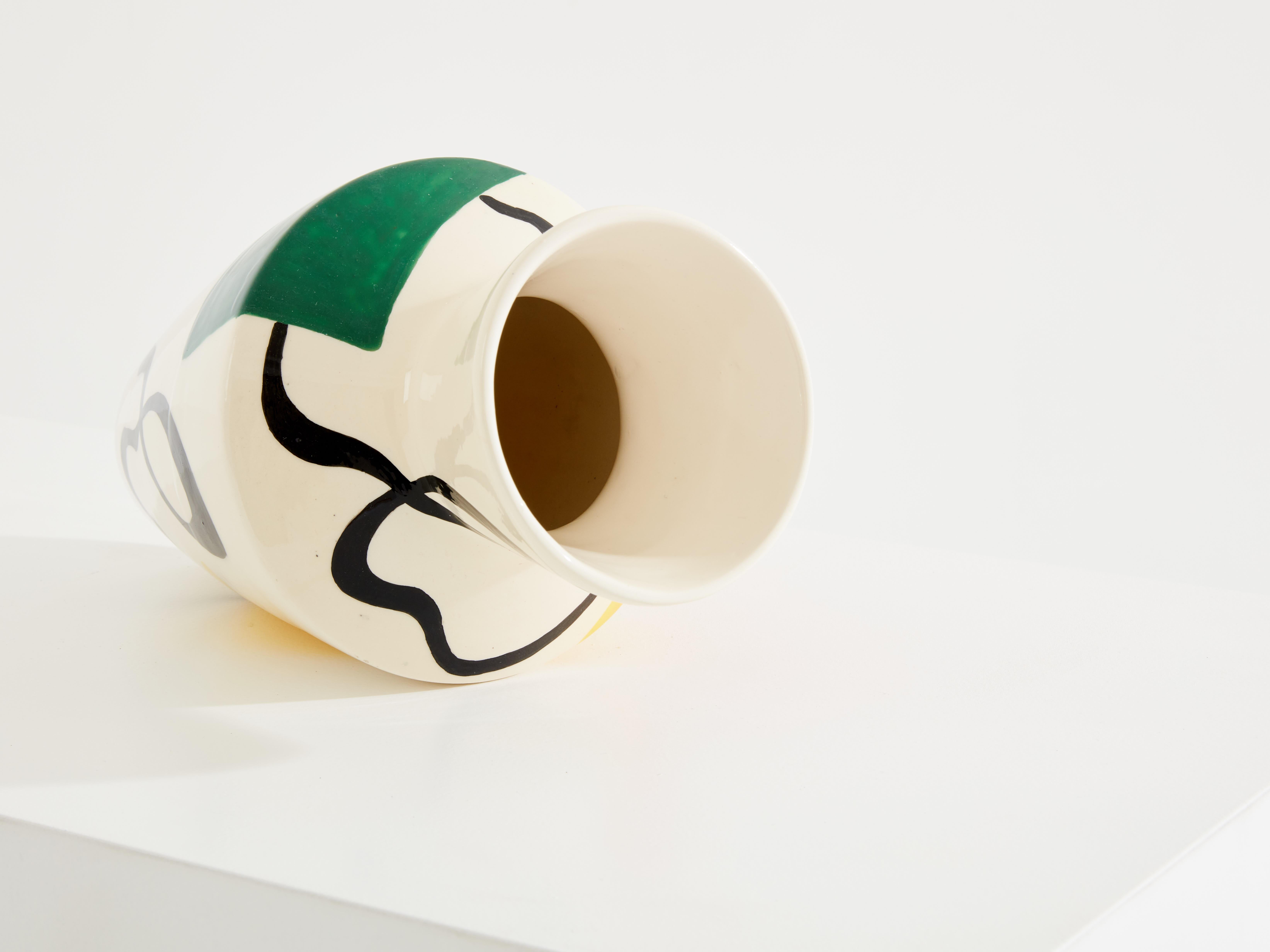 Vaso in ceramica smaltata Roland Brice 1950 in vendita 3