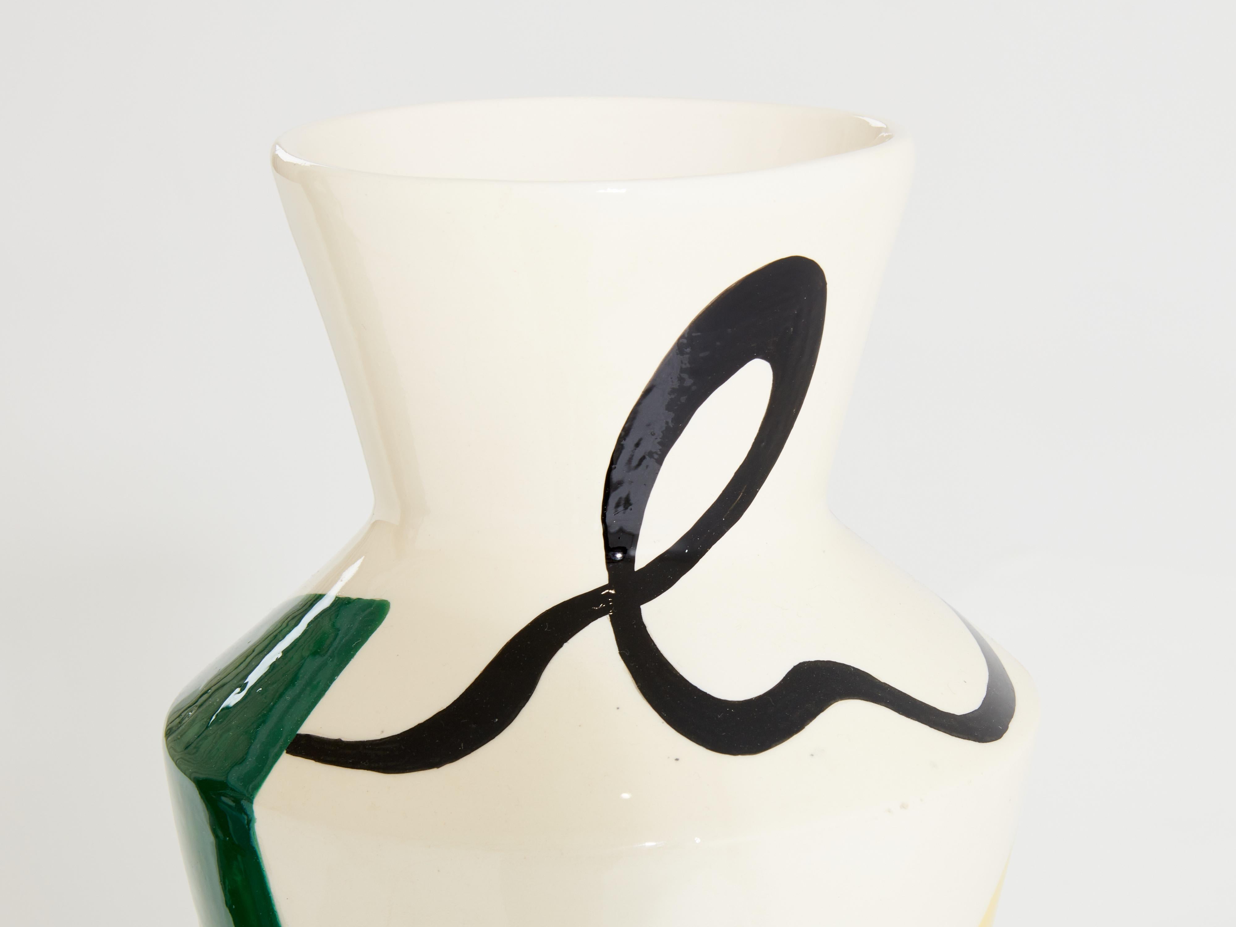 Vaso in ceramica smaltata Roland Brice 1950 in vendita 1