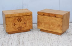 Roland Carter for Lane Mid-Century Modern Burlwood Night Stands