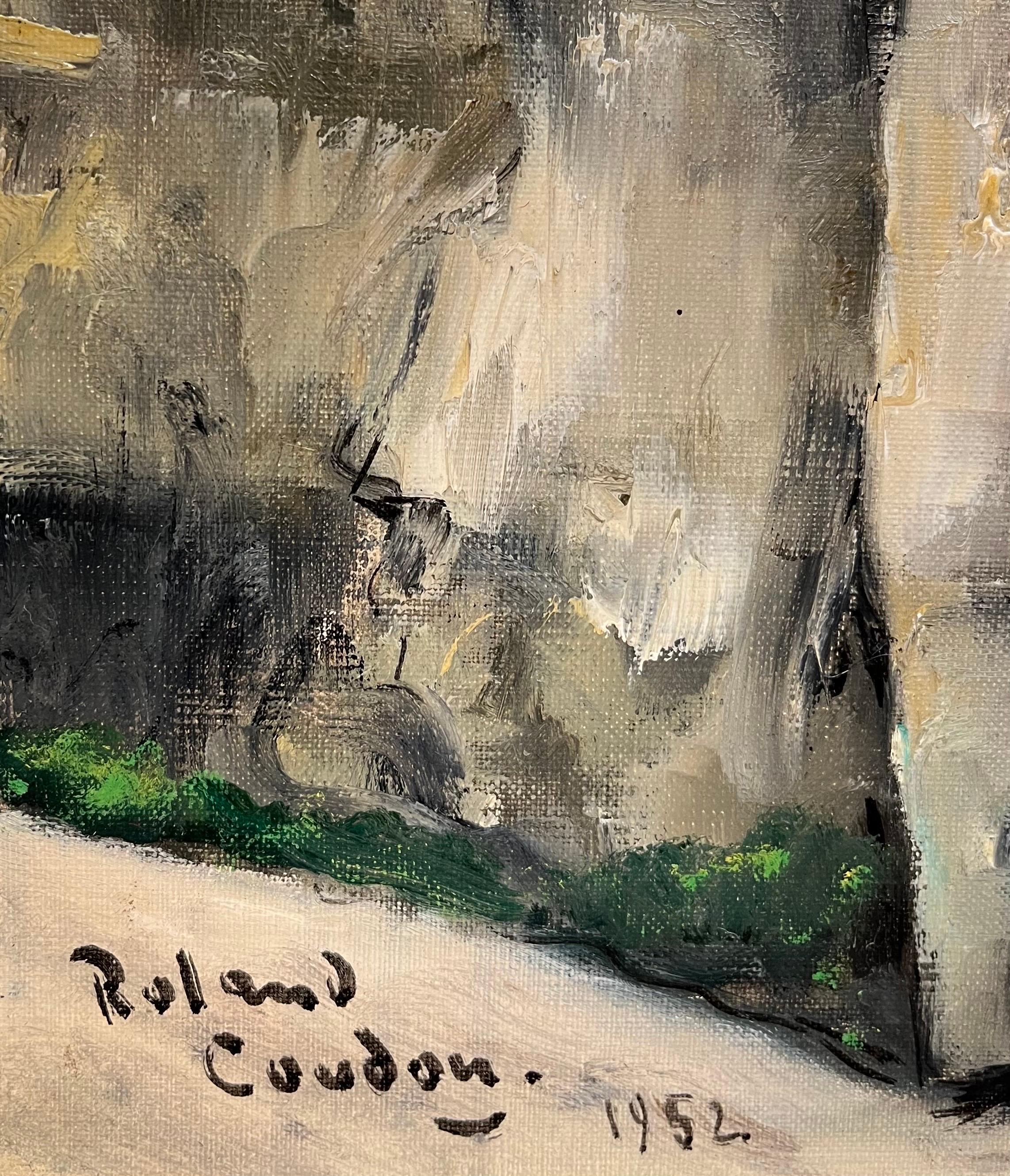 „Bell Tower“ von Roland Coudon – Öl auf Leinwand – 55x42 cm (Moderne), Painting, von Roland Coudan