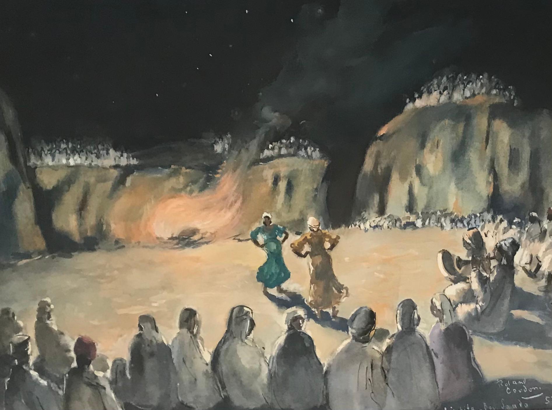 Roland Coudon Figurative Painting - Liberta Bou Saada