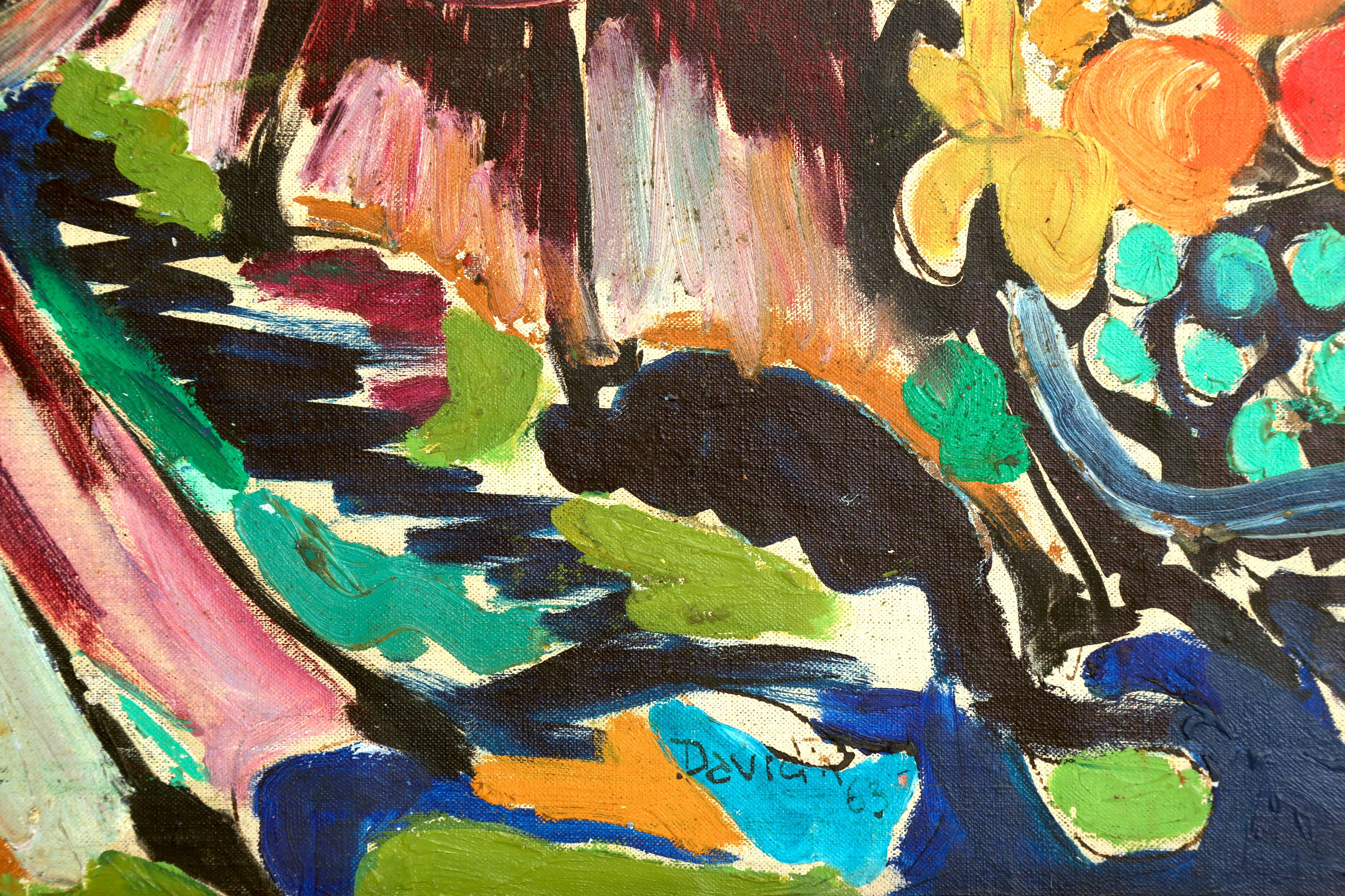 Roland David - Peinture à l'huile originale sur toile, 1965 en vente 1