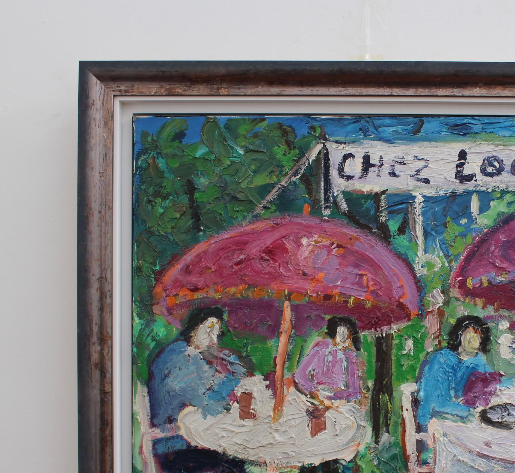 Pranzo da Chez Louis - Portrait Painting Grigio di Roland DUBUC