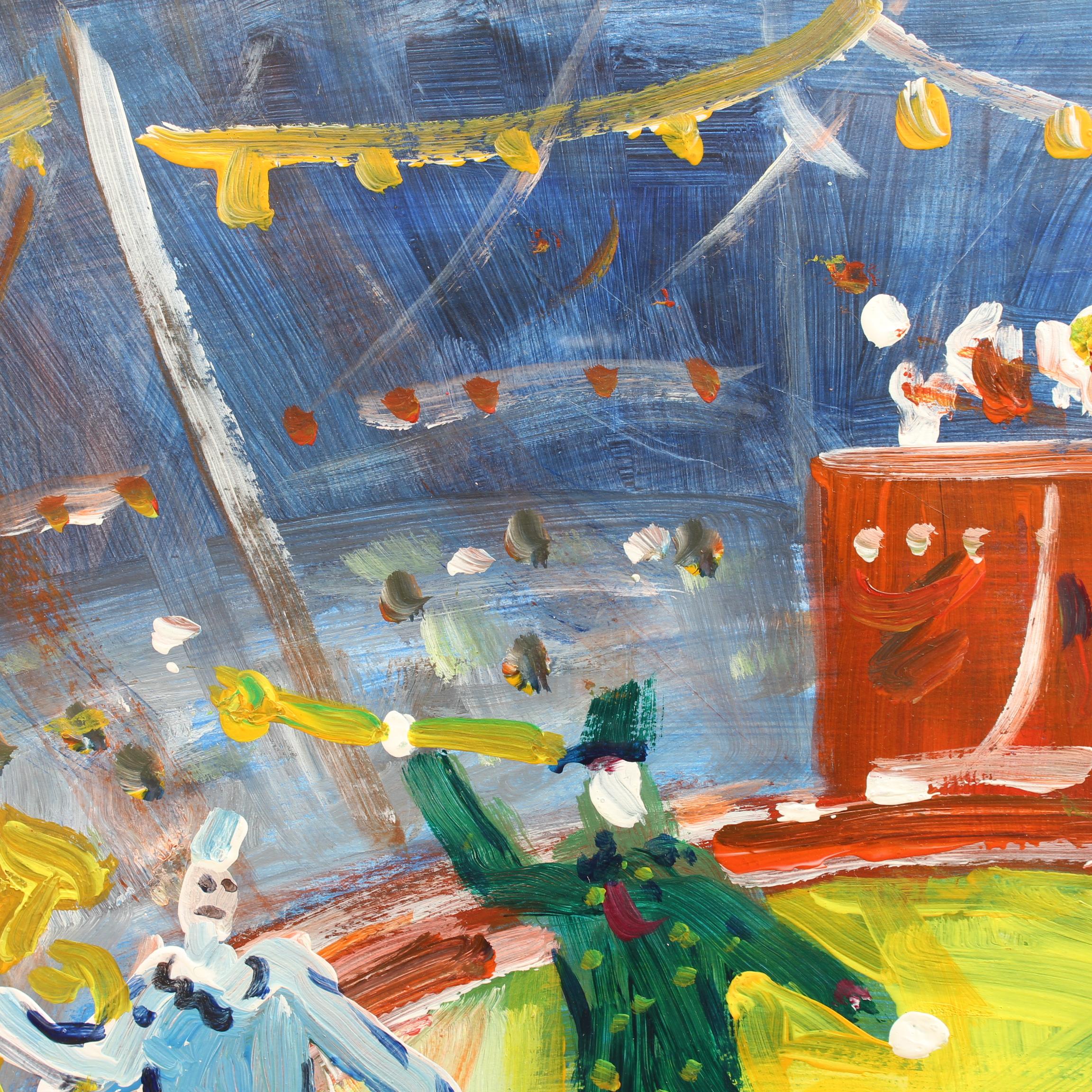'The Circus', gouache on art paper, by Roland Dubuc (circa 1970s). Exploding in colour, this artwork presents a whimsical scene of one of the well known Parisian circuses. France has a long history of adoring and supporting circus troupes. Unknown