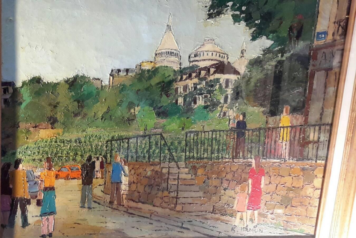 Paris Vyneards in Montmartre - Post-Impressionist Painting by Roland Hamon