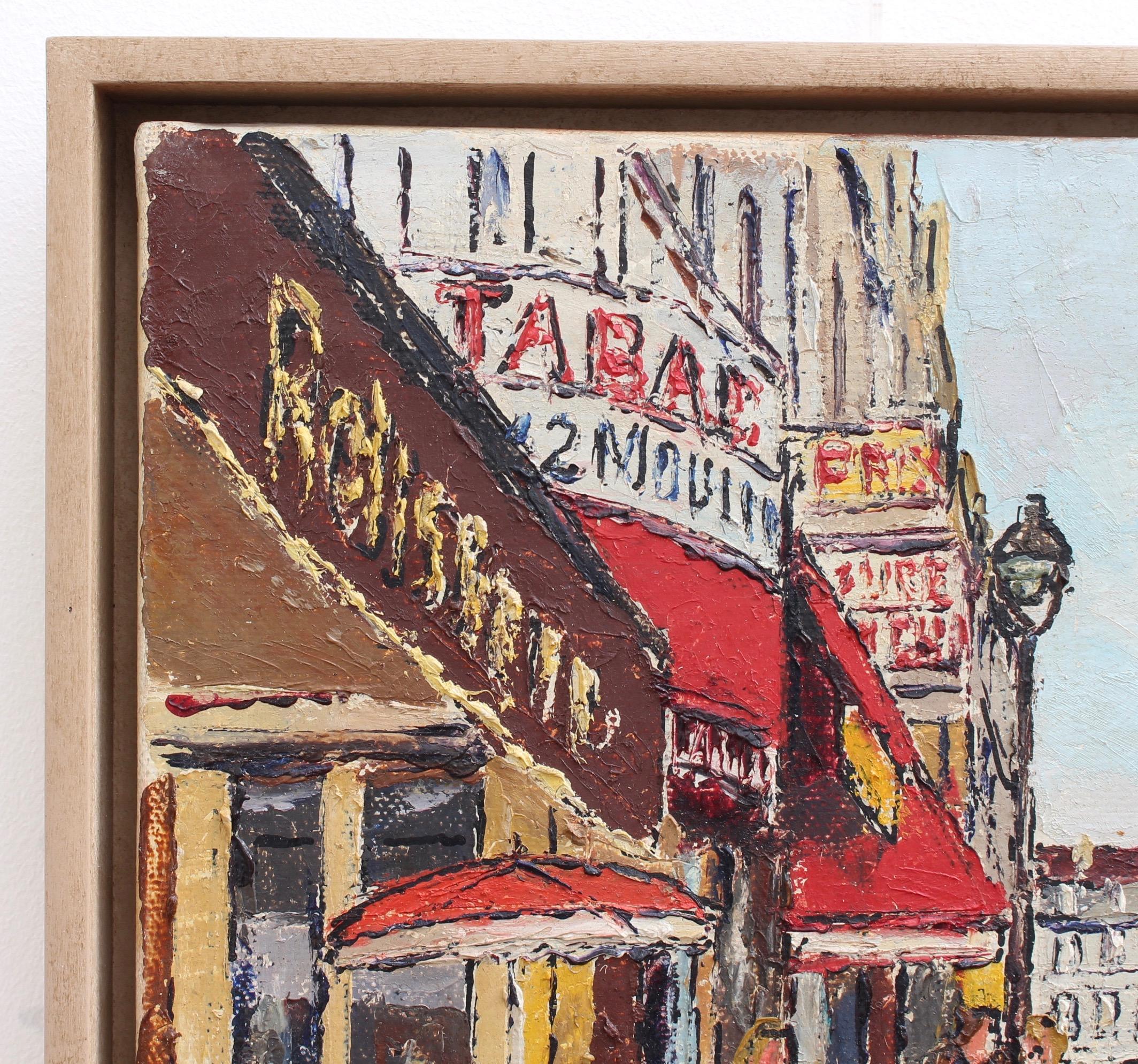 Parisian Street Corner - Modern Painting by Roland Hamon