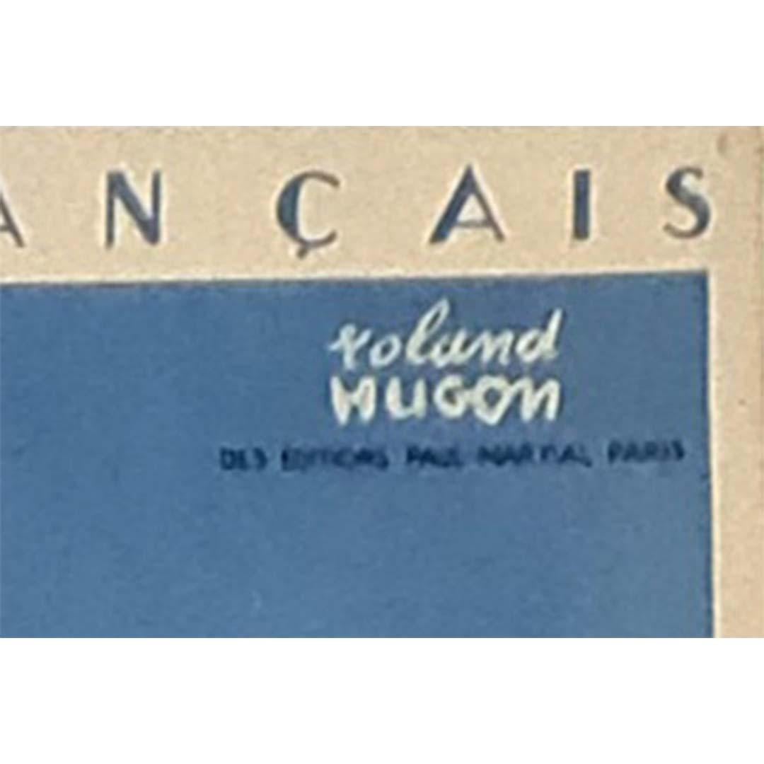 1938 original travel poster by Roland Hugon - 8 Days of White Snow For Sale 2