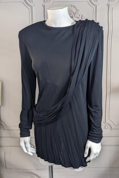 Roland Klein Mattes drapiertes Jersey-Tunika-Oberteil