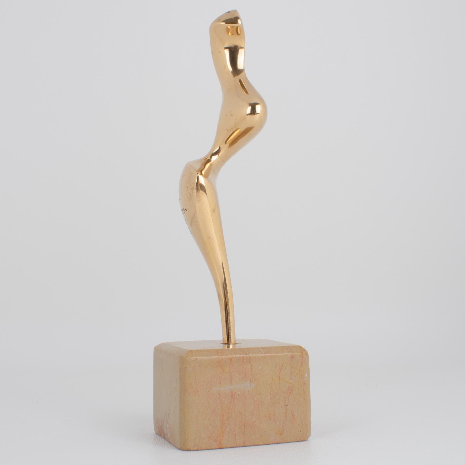 Roland Masson Abstract Organic Bronze and Marble Sculpture, circa 1990 For Sale 10