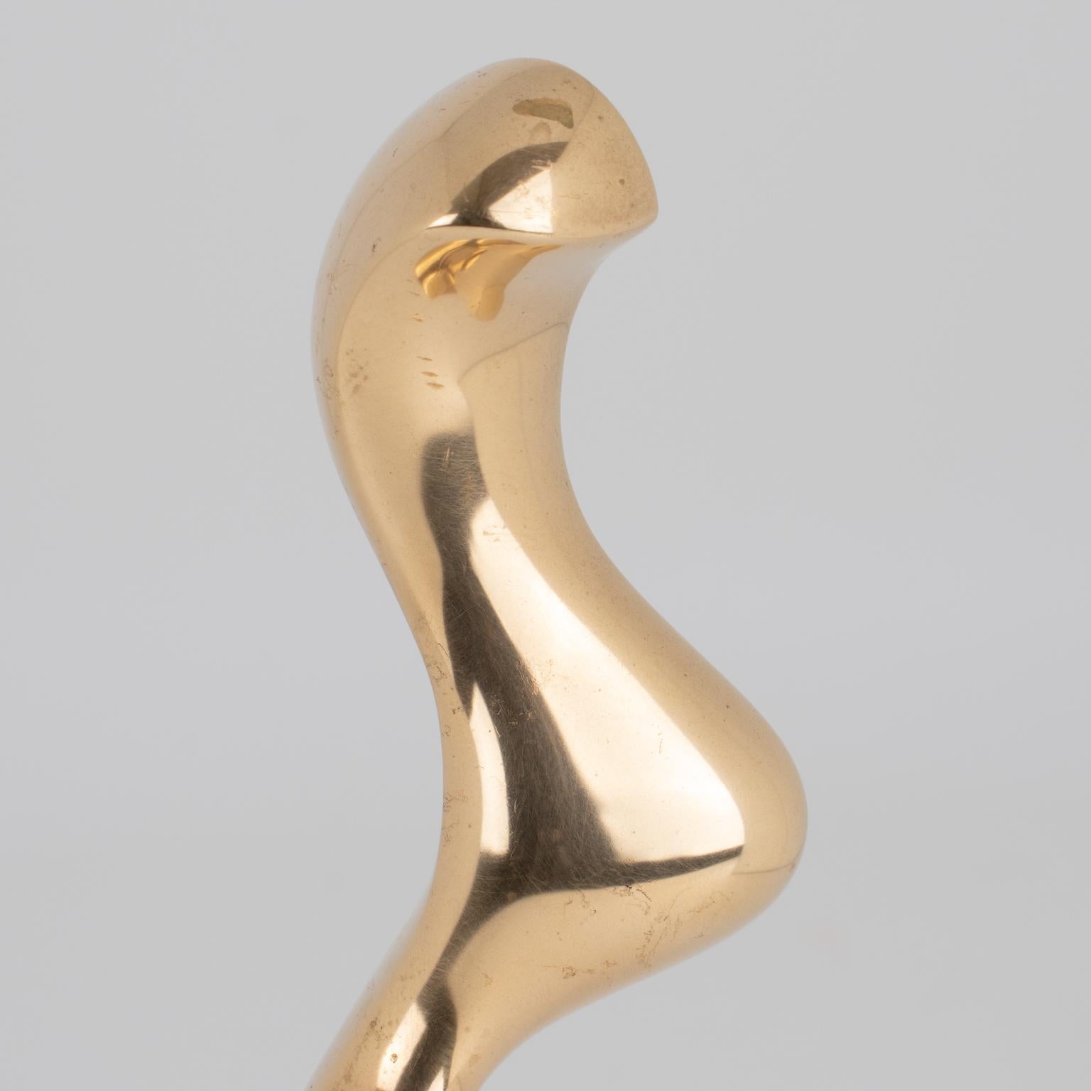 Roland Masson Abstract Organic Bronze and Marble Sculpture, circa 1990 For Sale 6