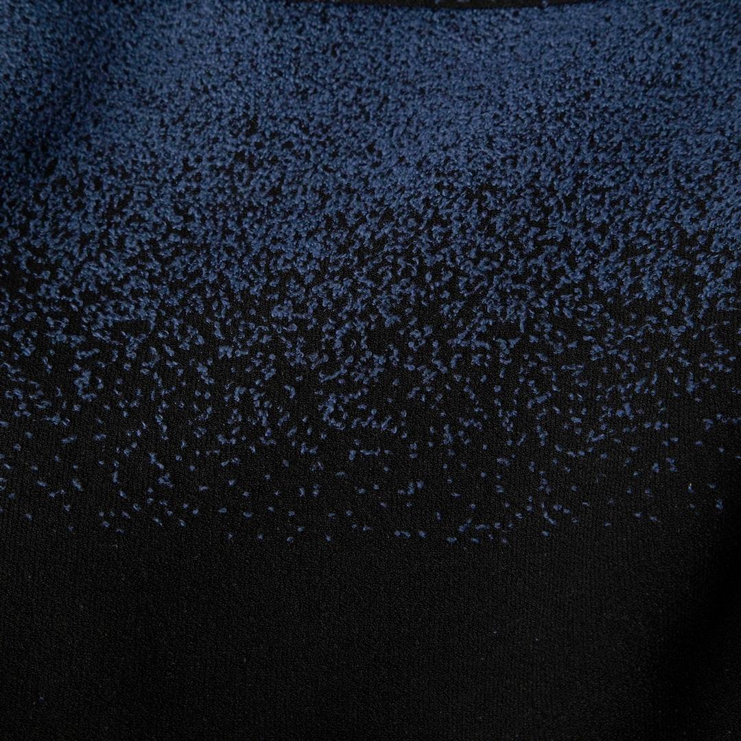 Noir Roland Mouret - Robe longue ombrée noire et bleue - Taille S en vente