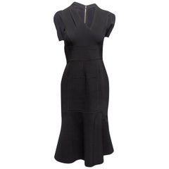 Roland Mouret Black Cap Sleeve Dress