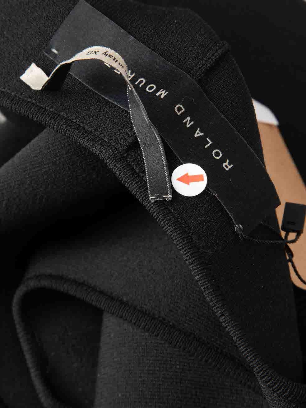 Roland Mouret - Top noir à manches en maille et épaules froides - Taille XS Pour femmes en vente