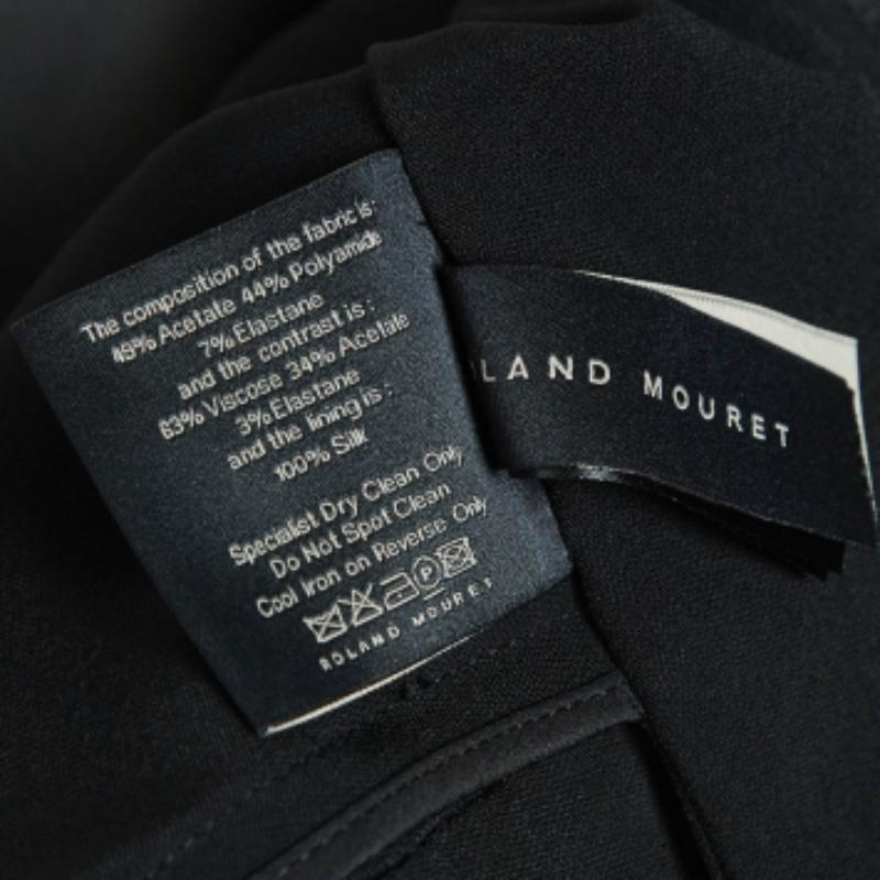 Roland Mouret Black Crepe Open Front Jacket M. Pour femmes en vente
