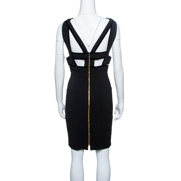 Roland Mouret Black Cutout Stretch Crepe Altamira Mini Dress M For Sale ...