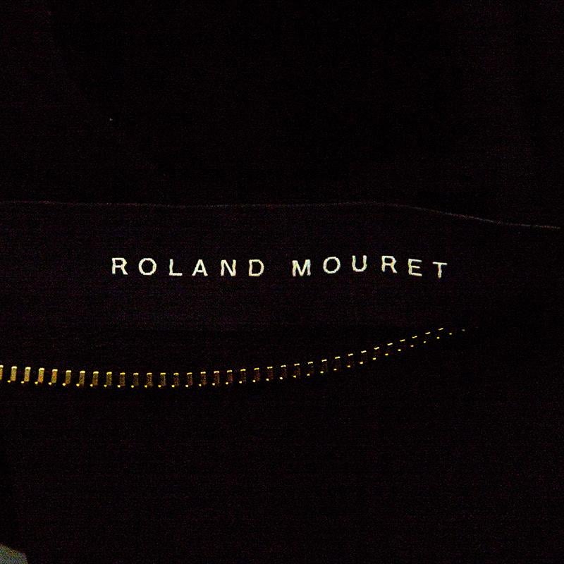 Roland Mouret Black Cutout Stretch Crepe Altamira Mini Dress M In Good Condition In Dubai, Al Qouz 2