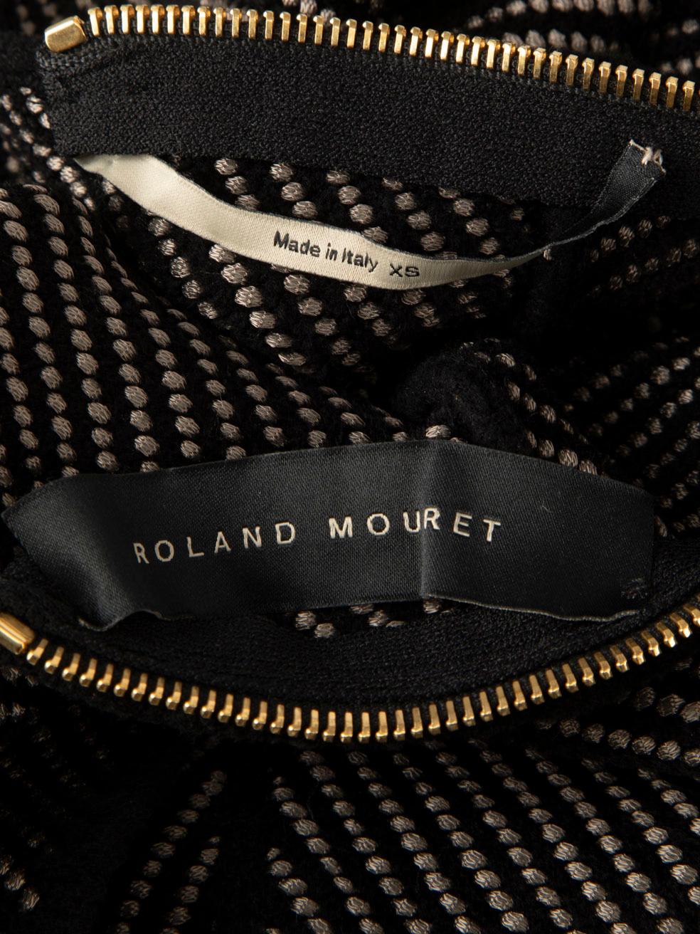 Roland Mouret - Robe en maille noire et grise à épaules dénudées taille XS Pour femmes en vente