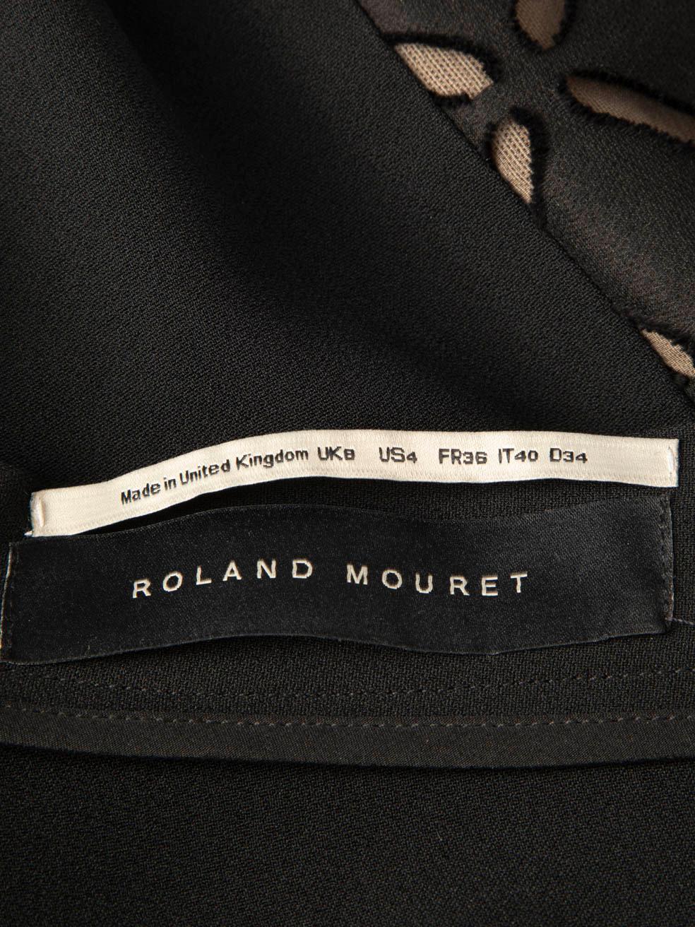 Donna Roland Mouret Gonna nera a rete tagliata taglia S in vendita