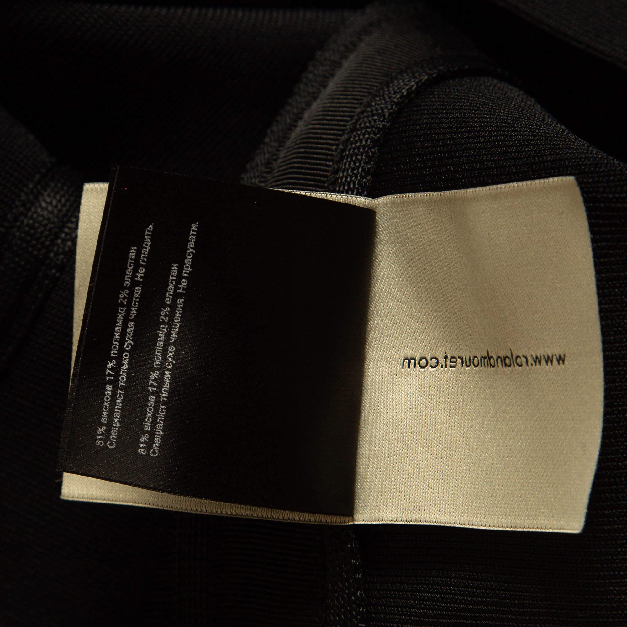 Roland Mouret Black Stretch Knit One Shoulder Brattle Dress M In Excellent Condition For Sale In Dubai, Al Qouz 2