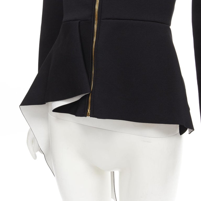 Blouse Roland Mouret Sans Manches - Soie Mélangée Noire - Taille UK 8 - Neuve Avec étiquettes
