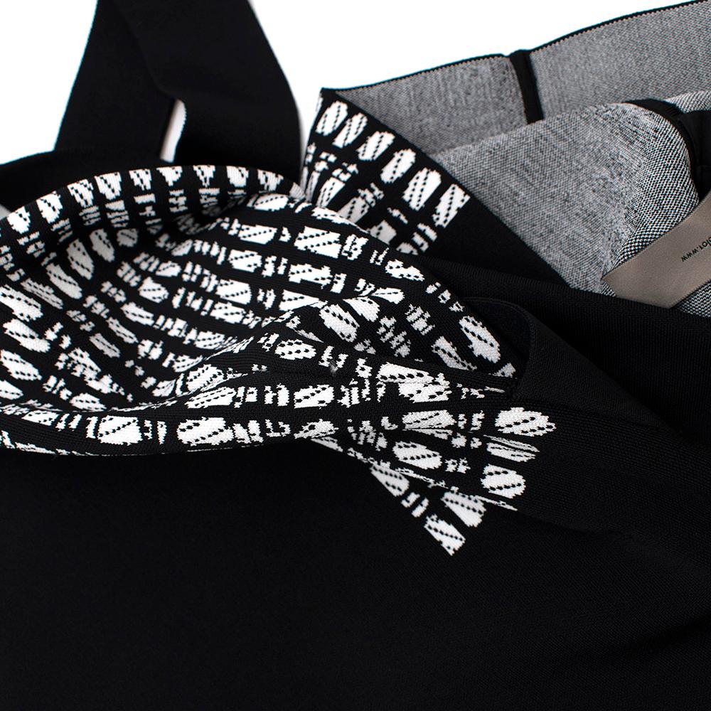Roland Mouret Schwarz-Weißes ärmelloses Strickkleid - Größe M 1