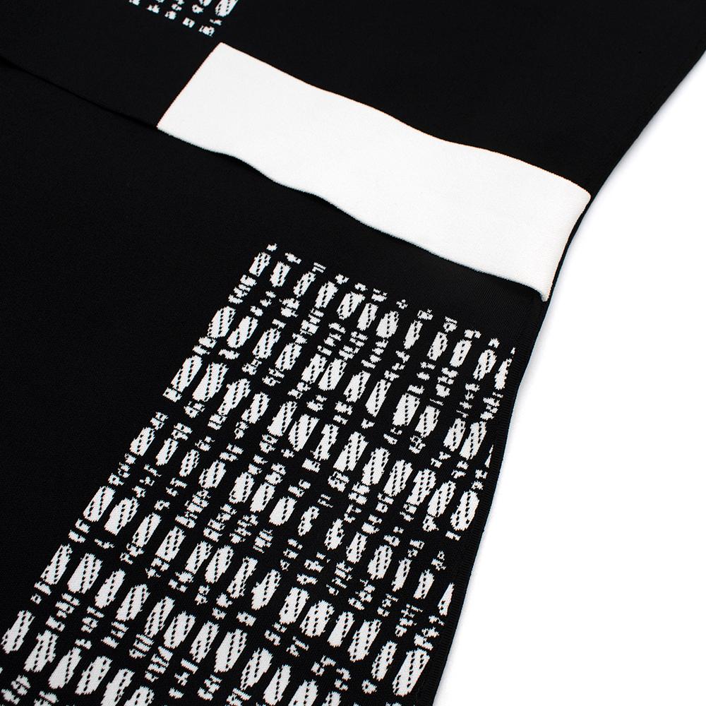 Roland Mouret Black & White Knit Sleeveless Dress - Size M 2