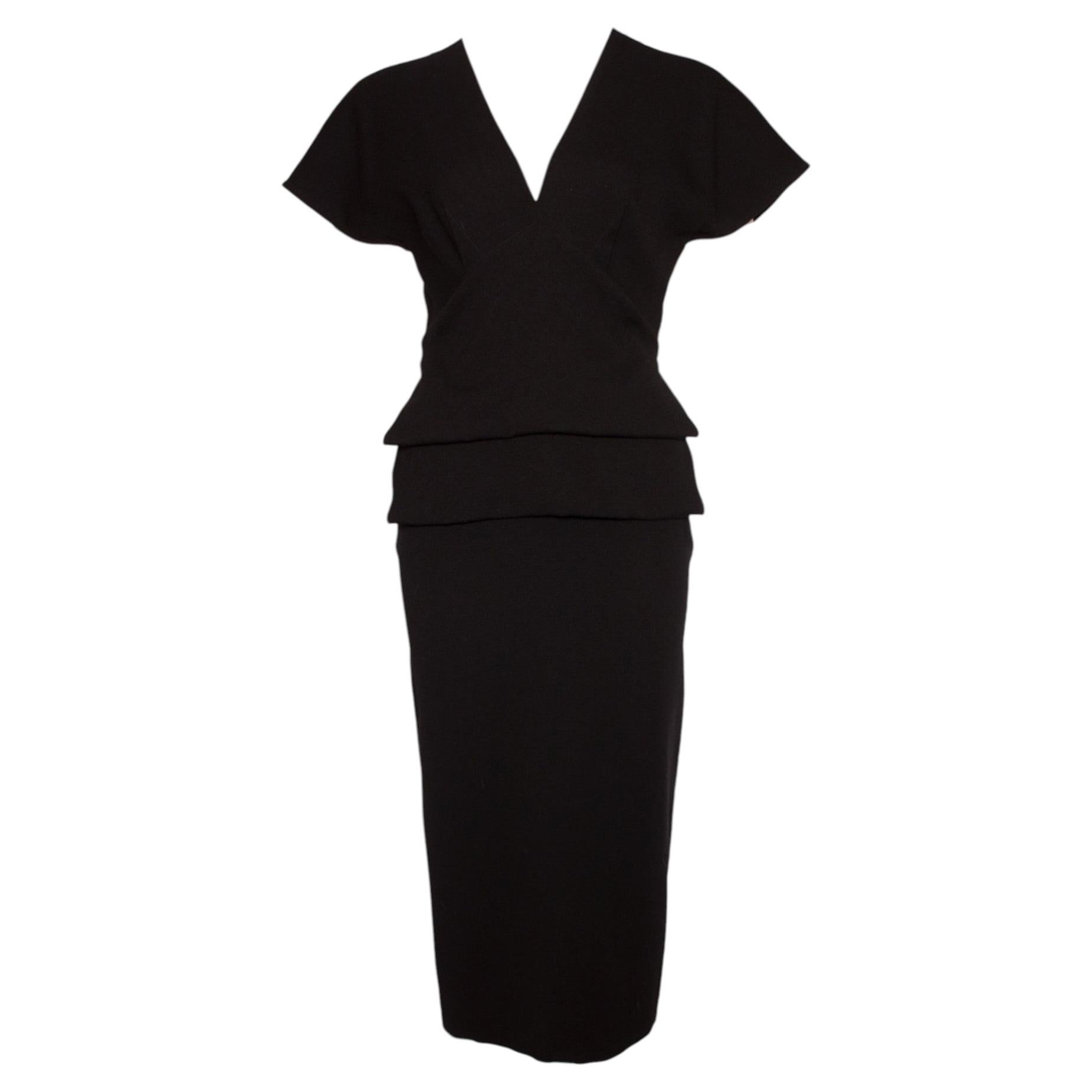 Roland Mouret, black wool dress