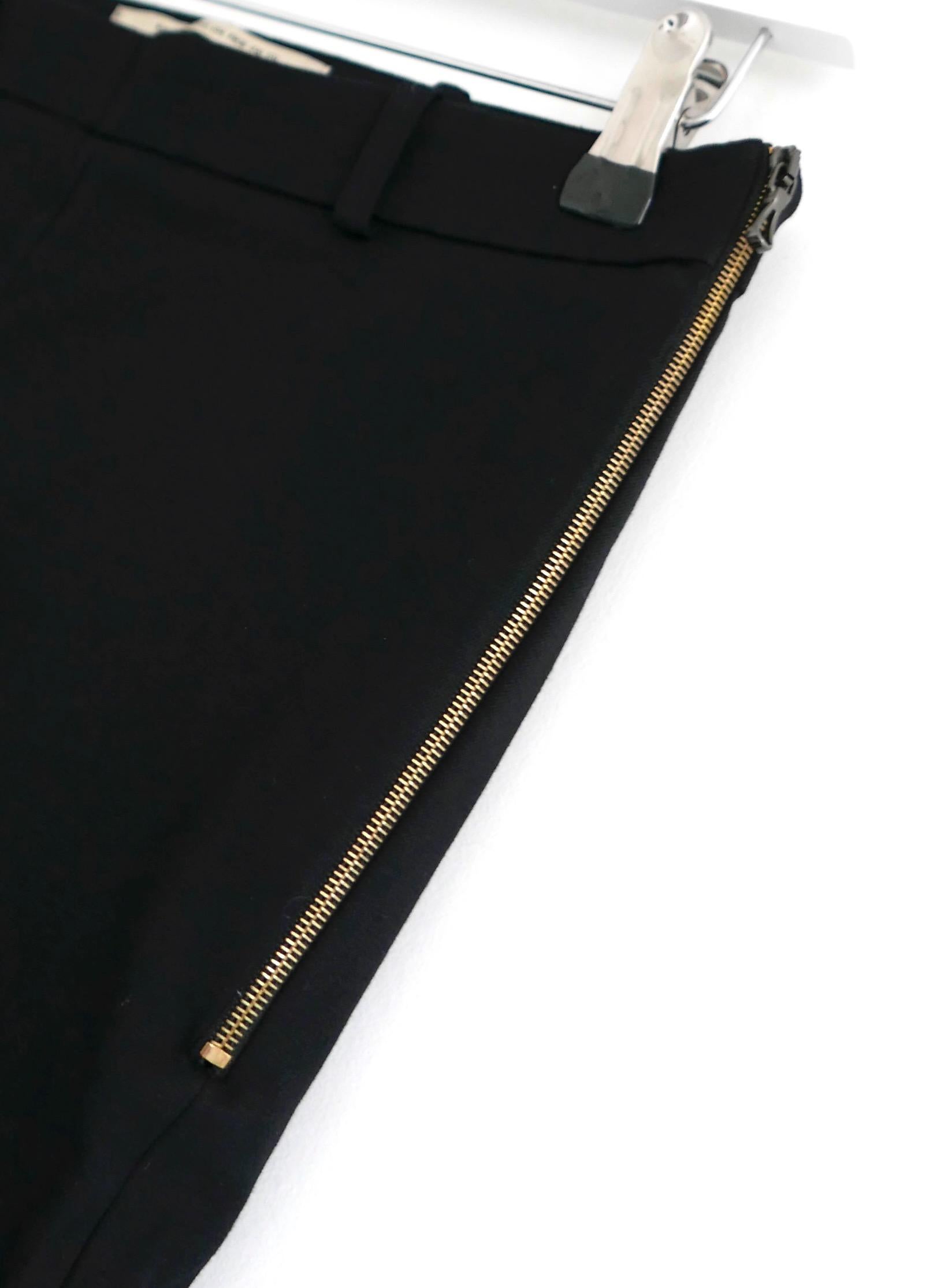 Roland Mouret Black Zip Side Pants In New Condition For Sale In London, GB