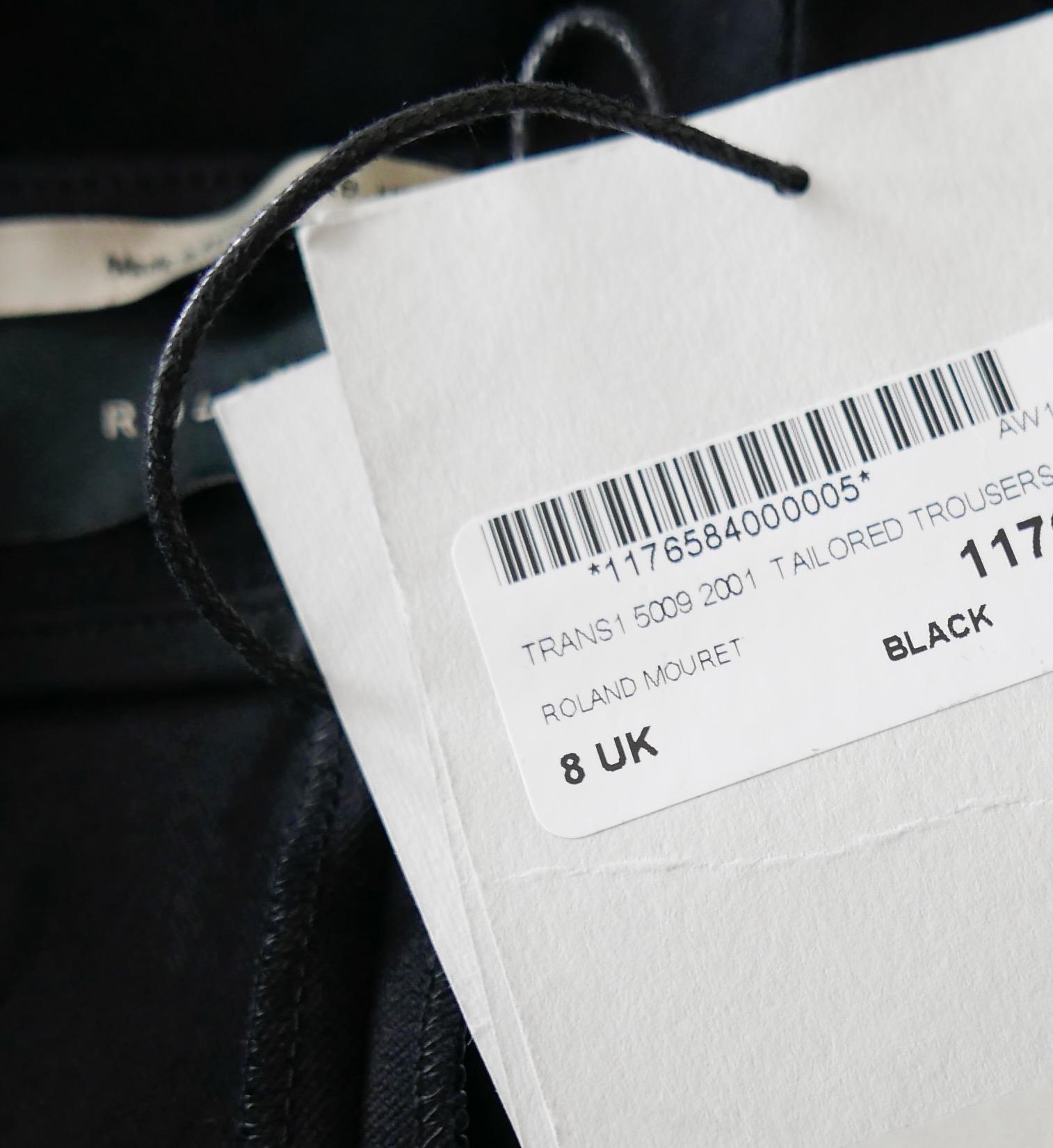 Roland Mouret Black Zip Side Pants For Sale 2