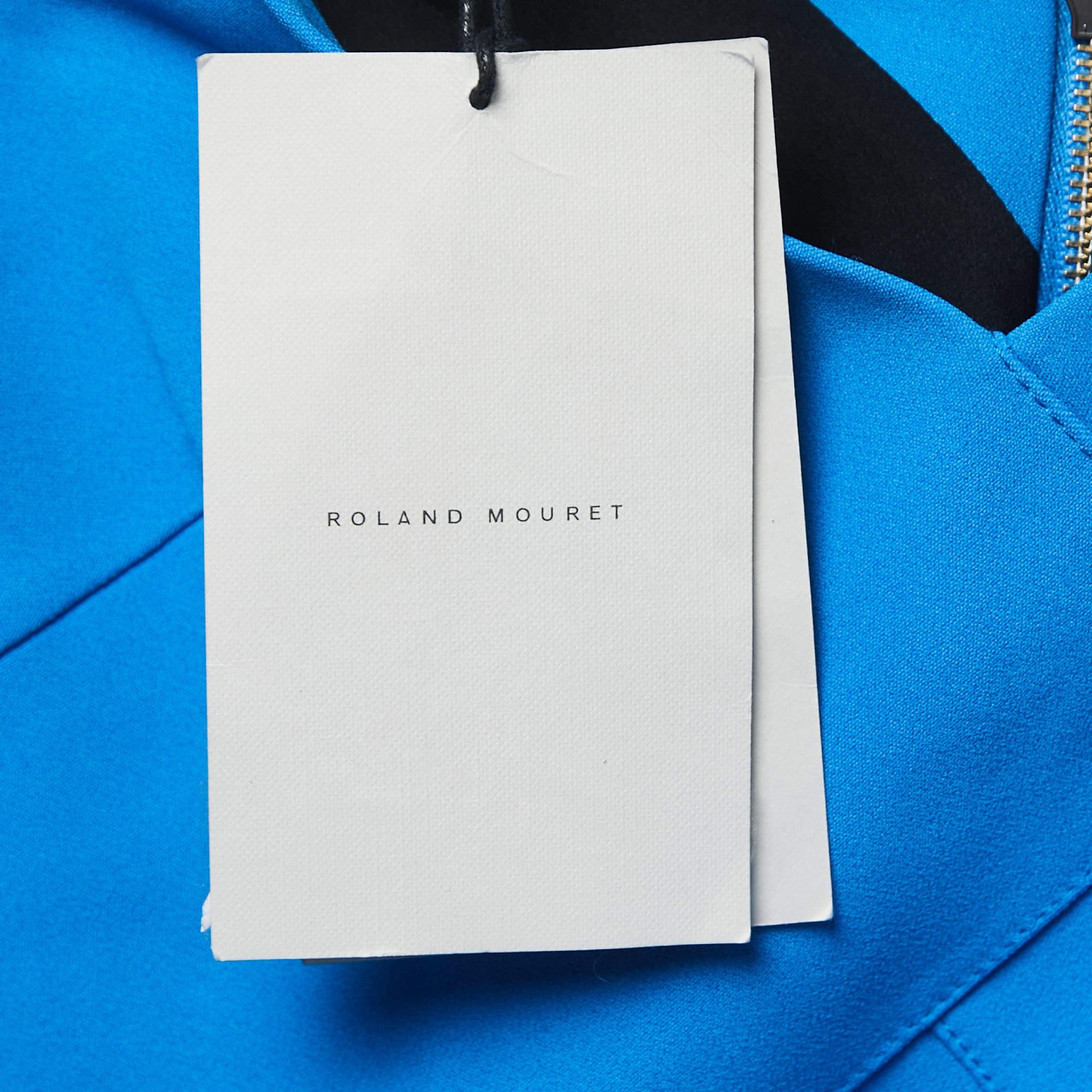 Roland Mouret Blaues Krepp-Salters-Kleid  im Angebot 1