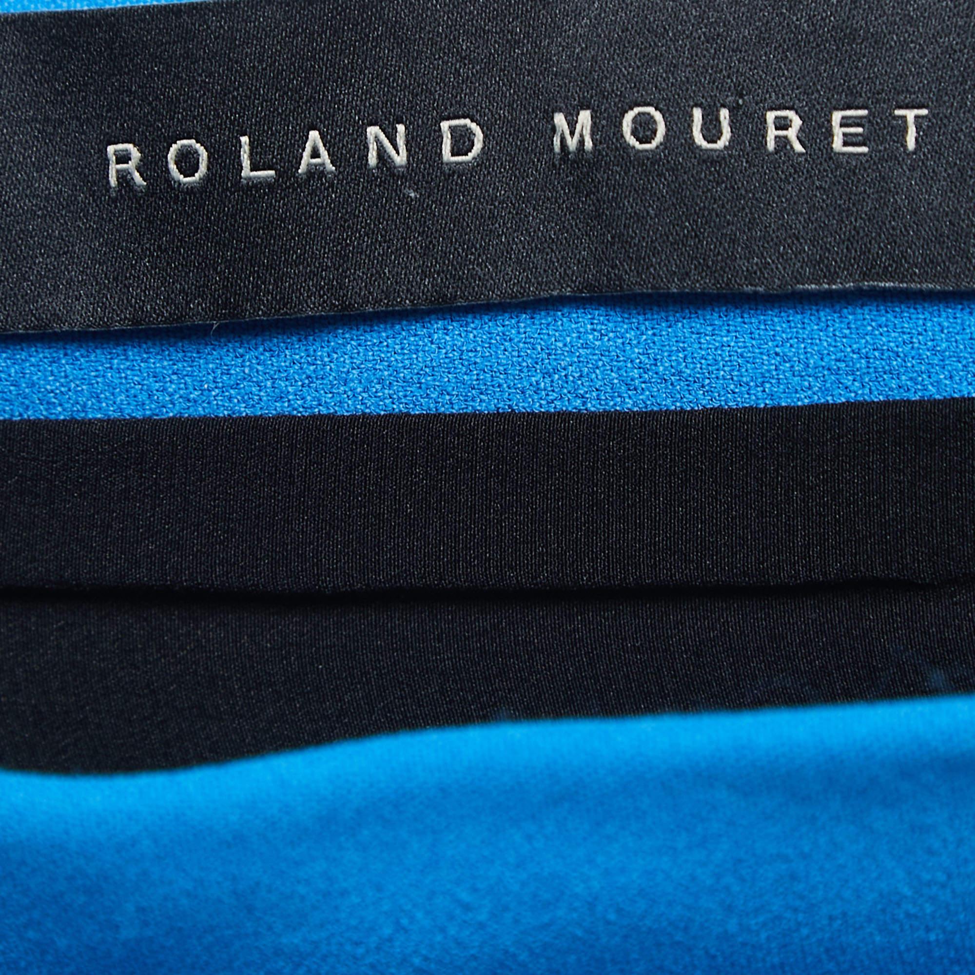 Roland Mouret Blue Crepe Salters Gown  For Sale 2