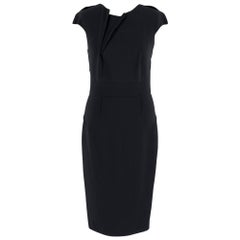 Roland Mouret Brownlow Black Stretch-Crepe Dress - Size US 8