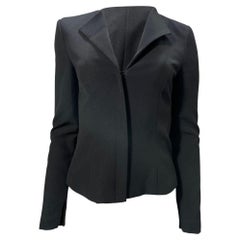 Blazer à col et fermeture dissimulée Roland Mouret, en laine noire
