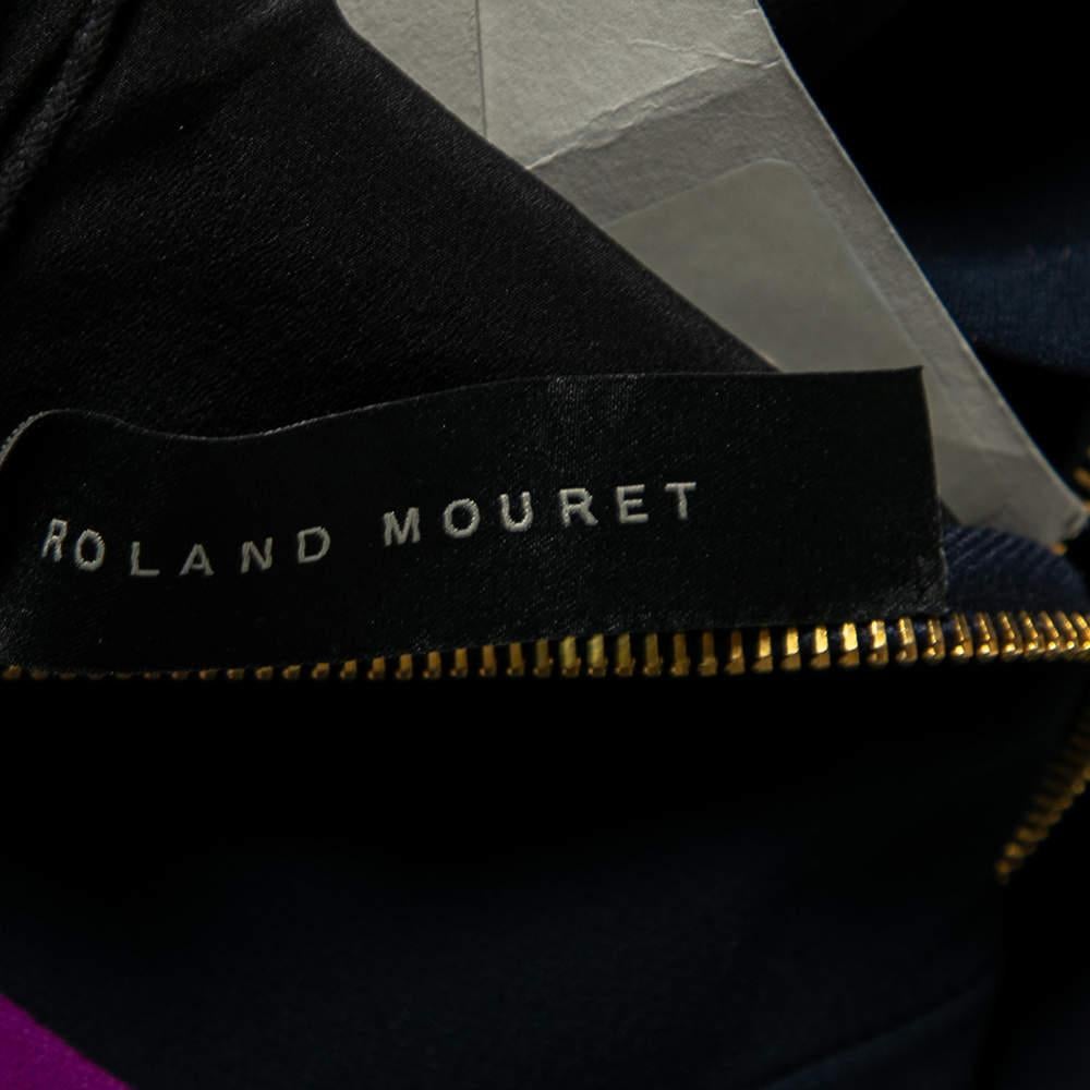 Roland Mouret Color Block Stretch Crepe Kennard Halter Dress S For Sale 7