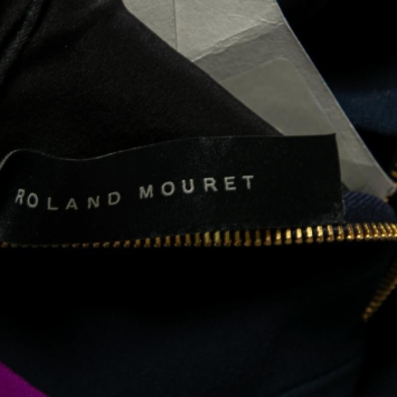 Roland Mouret Farbblock Stretch Krepp Kennard Trägerkleid S im Zustand „Gut“ im Angebot in Dubai, Al Qouz 2