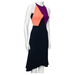 Roland Mouret Farbblock Stretch Krepp Kennard Trägerkleid S